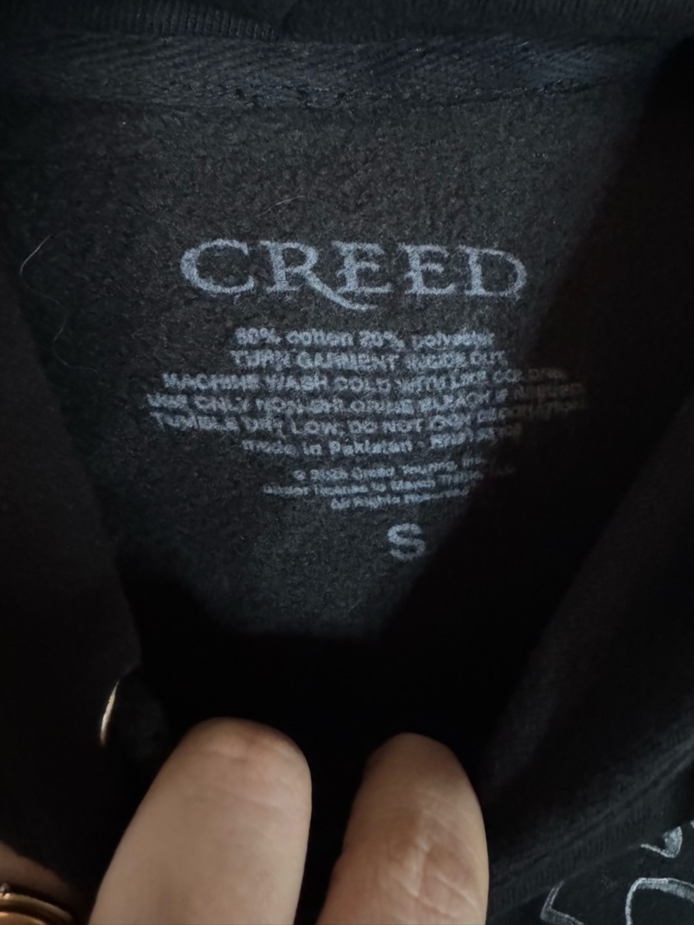 Creed Band Hoodie Black Graphic Pullover Small Grunge Y2K Streetwear - Picture 4 of 6